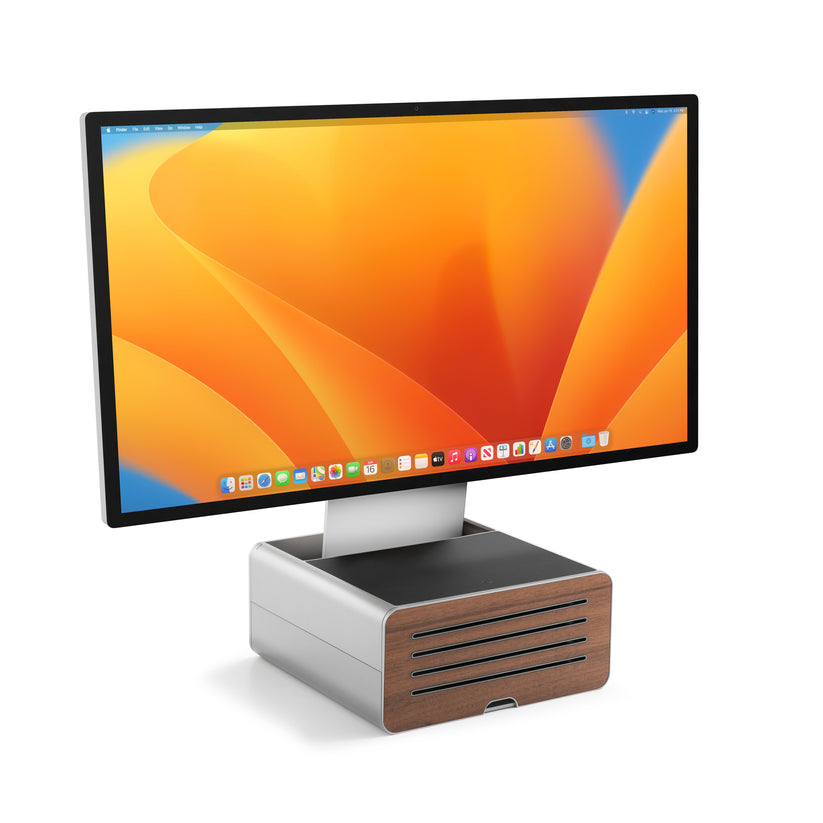 Twelve South HiRise Pro - aluminiowa podstawka do iMac i Apple Studio Display ze schowkiem srebrna