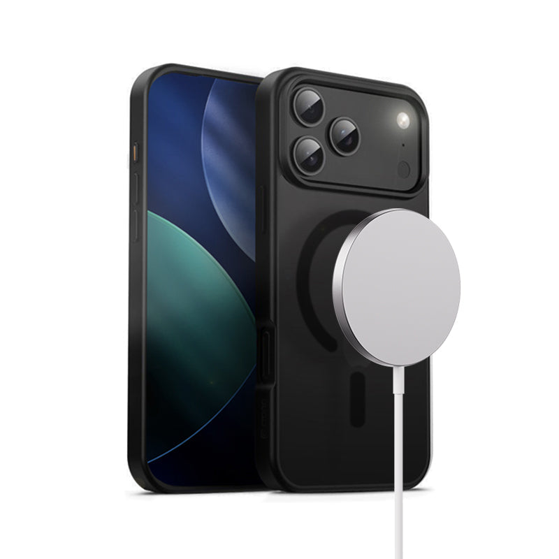 Crong Hybrid Frost MAG Cover - etui MagSafe do iPhone 17 Pro Max czarne