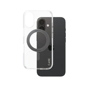 Care by PanzerGlass Feature Kickstand Case - etui ze stojakiem kompatybilne z MagSafe do iPhone 16 transparentne czarne