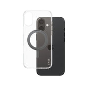 Care by PanzerGlass Feature Kickstand Case - etui ze stojakiem kompatybilne z MagSafe do iPhone 16 Plus transparentne czarne
