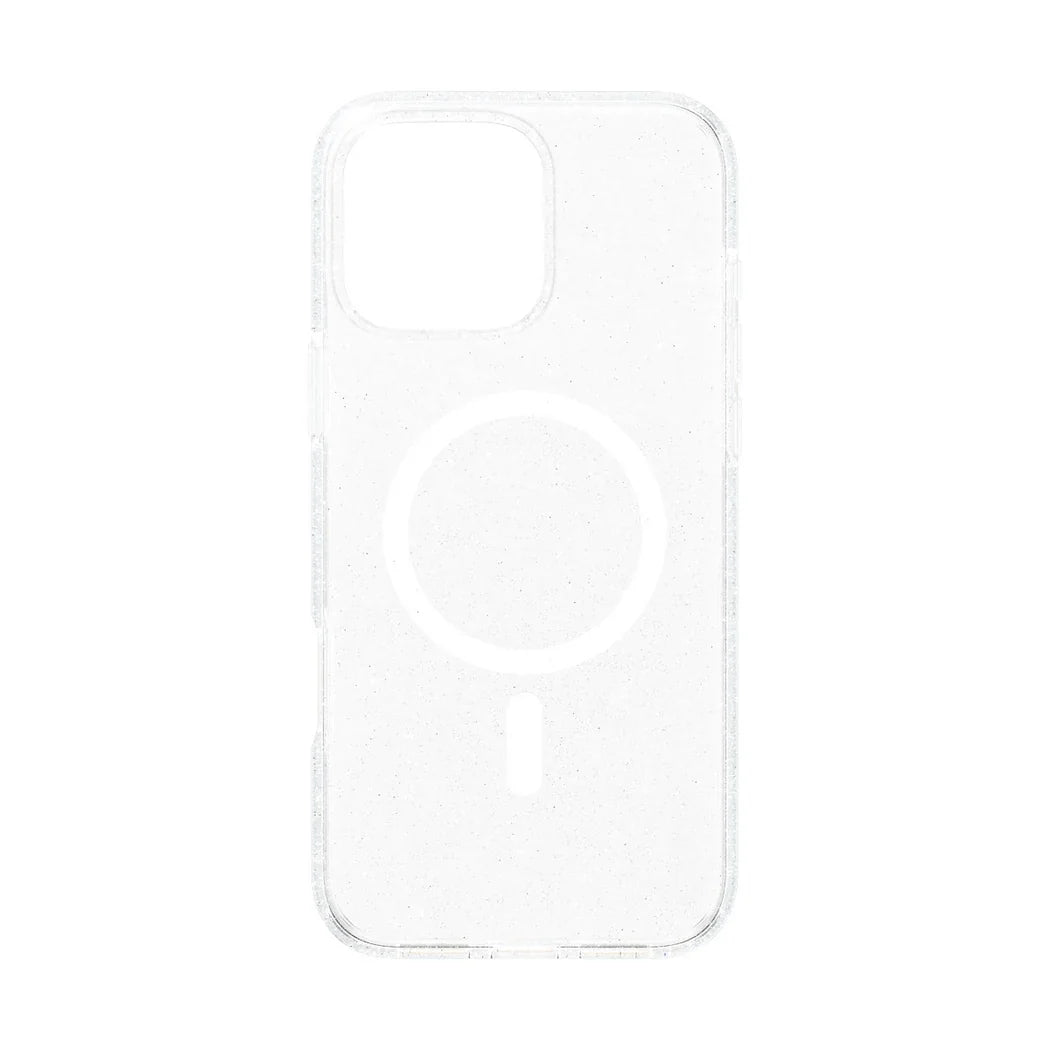 Care by PanzerGlass Flagship Urban Combat Star Lit Case - etui kompatybilne z MagSafe do iPhone 16 Pro Max brokatowe białe