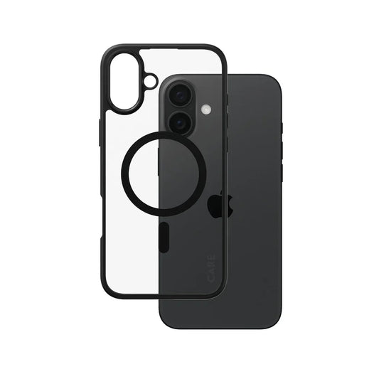 Care by PanzerGlass Flagship Urban Combat Case - etui kompatybilne z MagSafe do iPhone 16 Plus transparentne czarne