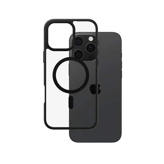 Care by PanzerGlass Flagship Urban Combat Case - etui kompatybilne z MagSafe do iPhone 16 Pro Max transparentne czarne