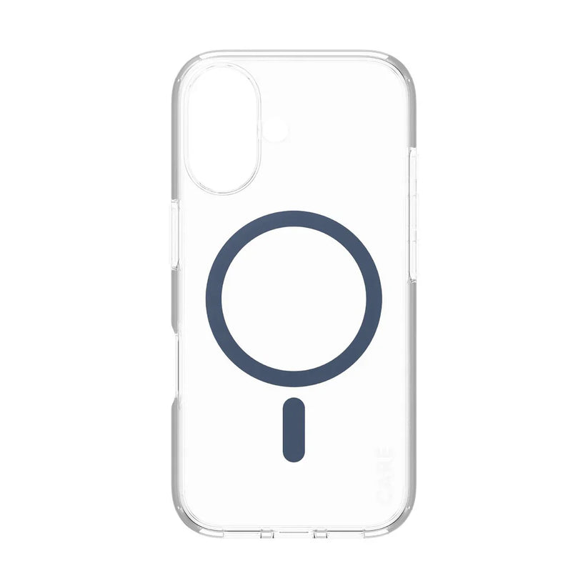 Care by PanzerGlass Flagship Urban Combat Case - etui kompatybilne z MagSafe do iPhone 16 transparentne niebieskie