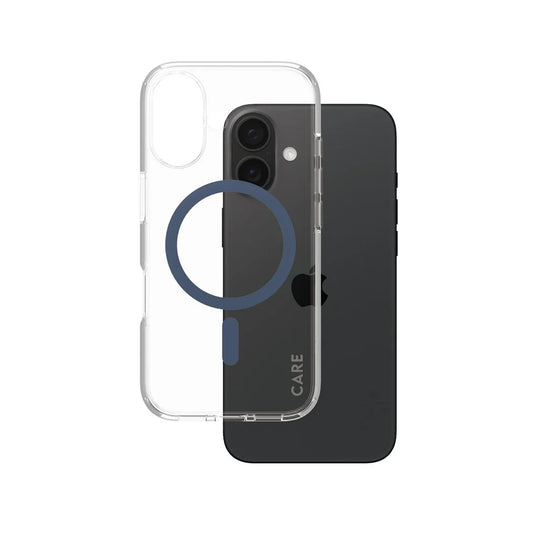 Care by PanzerGlass Flagship Urban Combat Case - etui kompatybilne z MagSafe do iPhone 16 transparentne niebieskie
