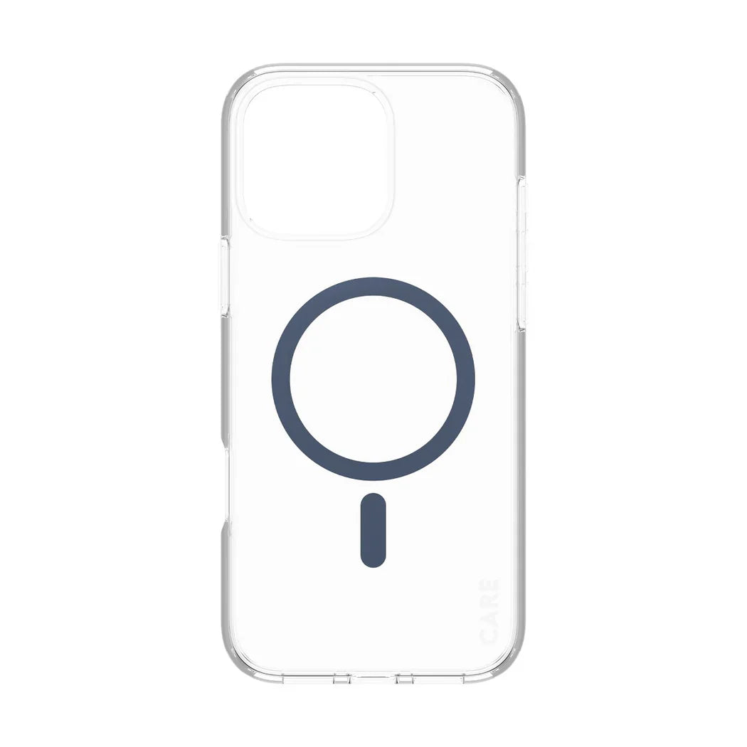 Care by PanzerGlass Flagship Urban Combat Case - etui kompatybilne z MagSafe do iPhone 16 Pro Max transparentne niebieskie