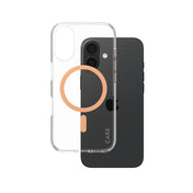 Care by PanzerGlass Flagship Urban Combat Case - etui kompatybilne z MagSafe do iPhone 16 transparentne brzoskwiniowe