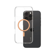 Care by PanzerGlass Flagship Urban Combat Case - etui kompatybilne z MagSafe do iPhone 16 Pro Max transparentne brzoskwiniowe