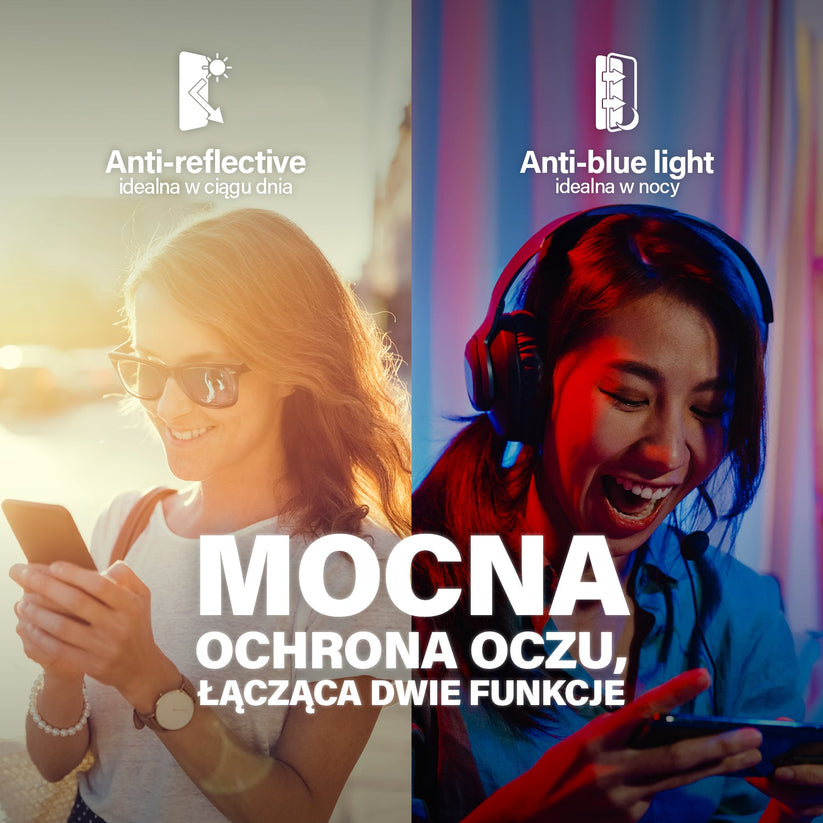 PanzerGlass Ultra-Wide Fit - szkło antyrefleksyjne z filtrem światła niebieskiego iPhone 15 Plus