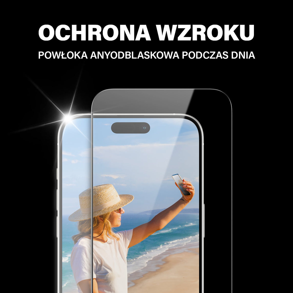 PanzerGlass Ultra-Wide Fit - szkło antyrefleksyjne z filtrem światła niebieskiego iPhone 15 Plus