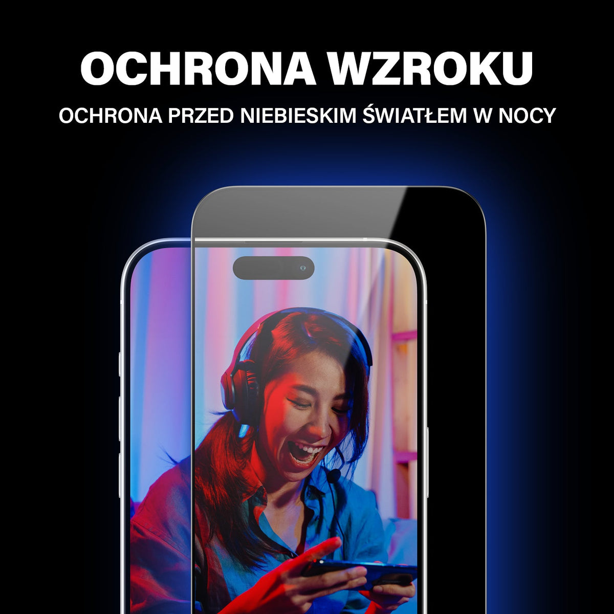 PanzerGlass Ultra-Wide Fit - szkło antyrefleksyjne z filtrem światła niebieskiego iPhone 15 Plus