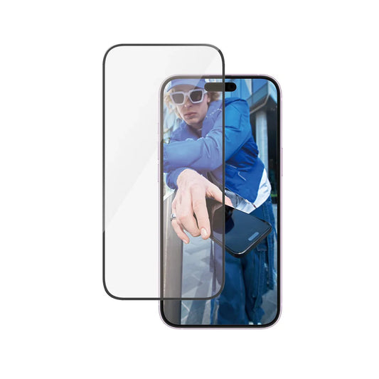 PanzerGlass Screen Protector Ultra-Wide Fit - szkło do iPhone 15 Plus 16 Plus czarna ramka