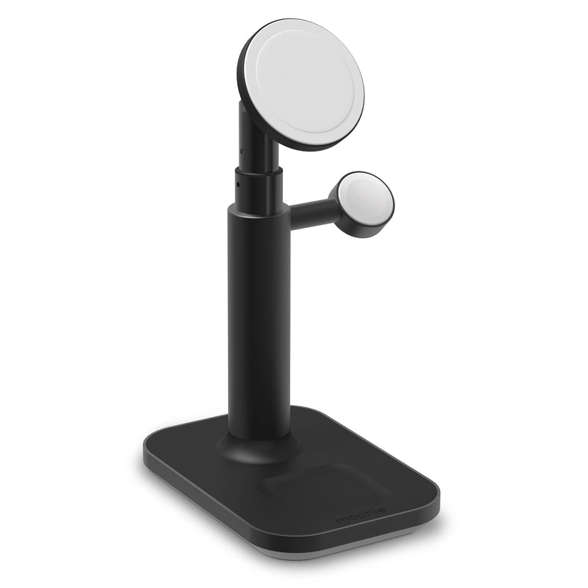 Mophie Extendable Stand MagSafe 3w1 - stojąca ładowarka bezprzewodowa do trzech urządzeń z regulowaną wysokością, kompatybilna z MagSafe czarna