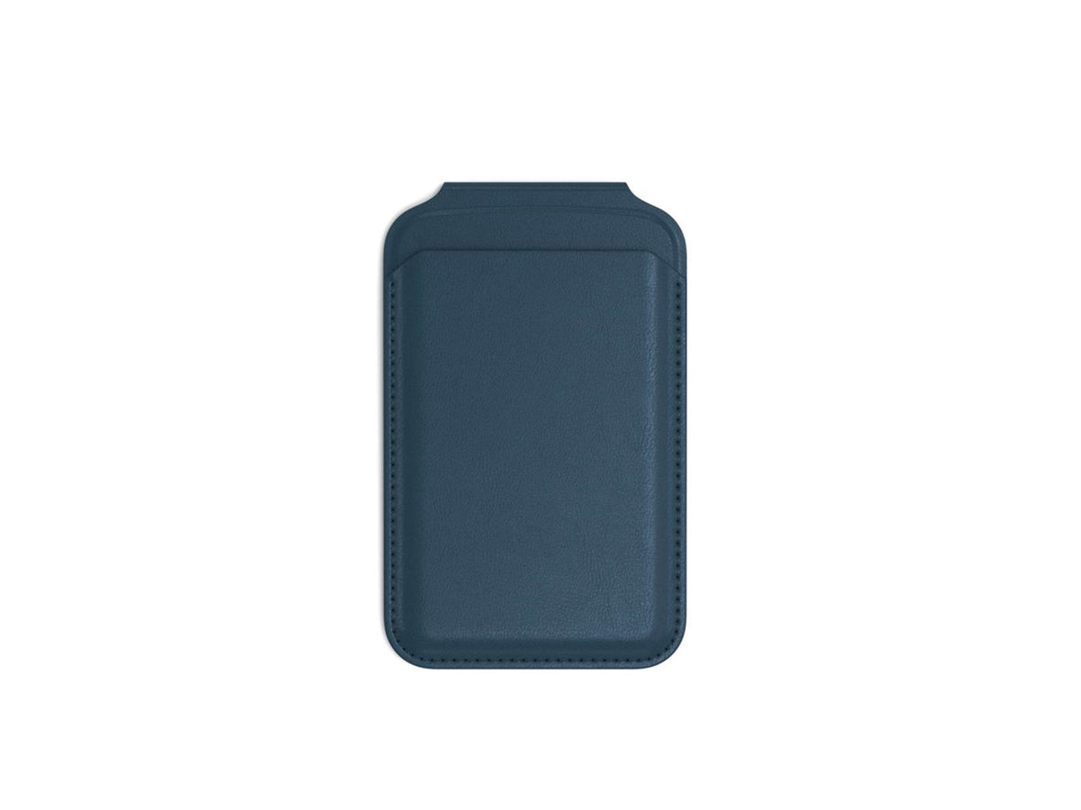 Satechi Vegan-Leather Wallet Stand - portfel i podstawka do iPhone'a z wegańskiej skóry kompatybilny z MagSafe niebieski