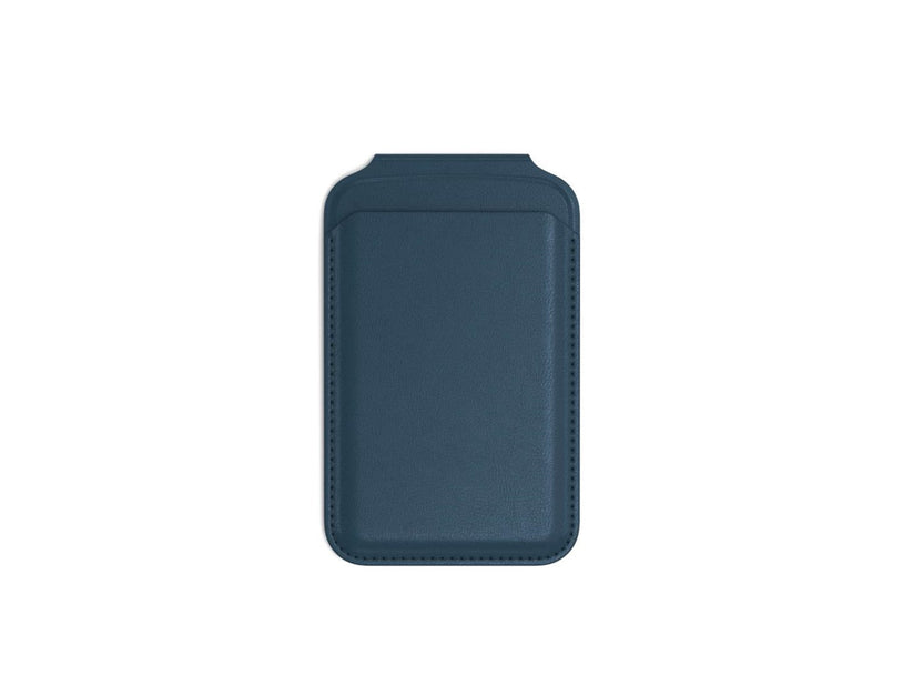 Satechi Vegan-Leather Wallet Stand - portfel i podstawka do iPhone'a z wegańskiej skóry kompatybilny z MagSafe niebieski