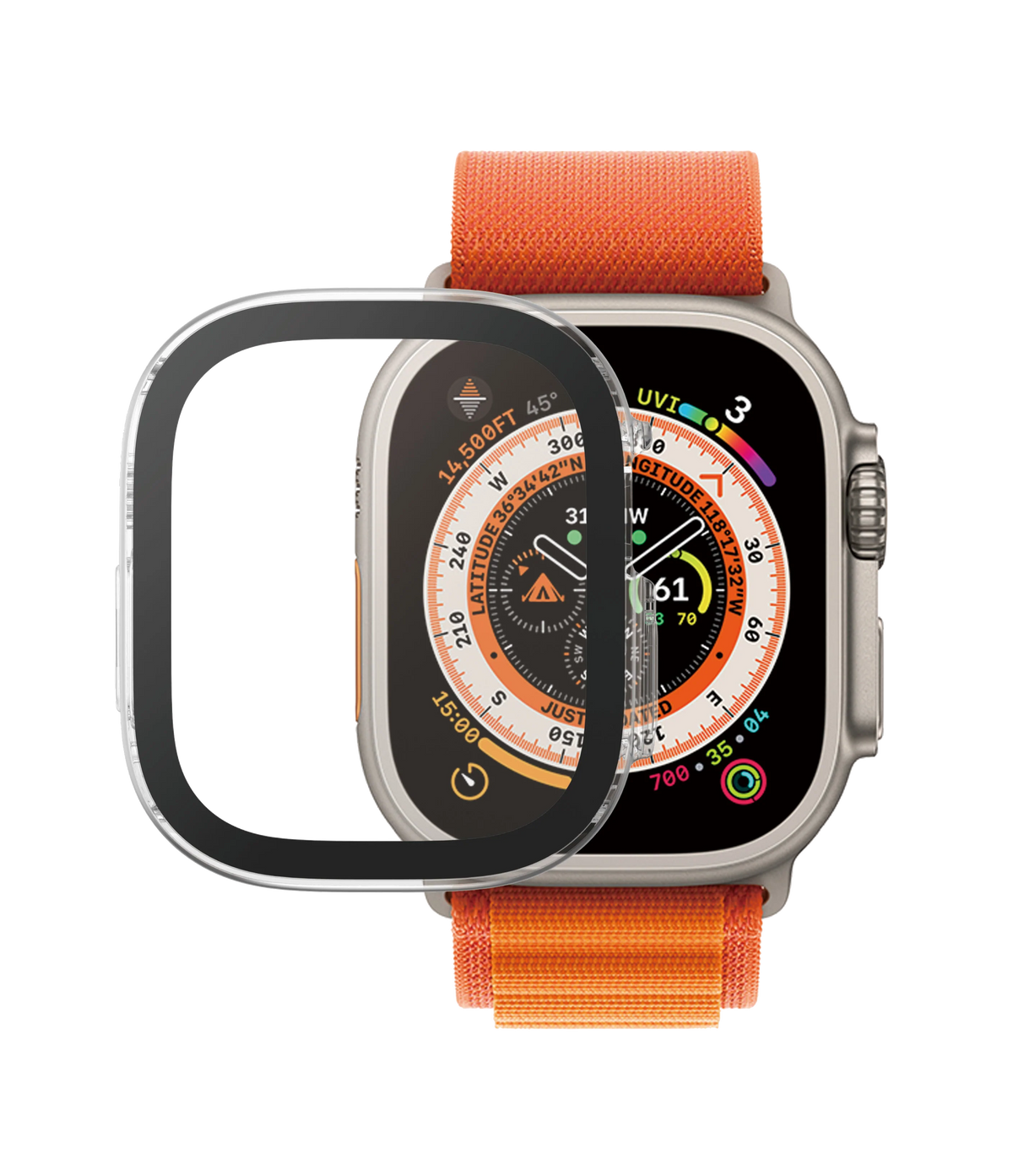 PanzerGlass Full Body - szkło antybakteryjne full body do Apple Watch Ultra Ultra 2 49mm przeźroczyste