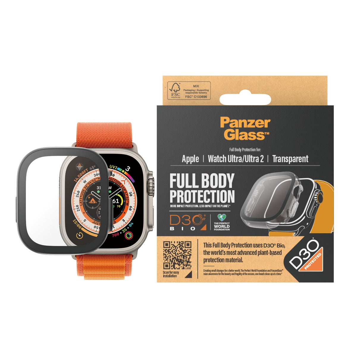 PanzerGlass Full Body - osłona do Apple Watch Ultra Ultra 2 49mm przeźroczysta