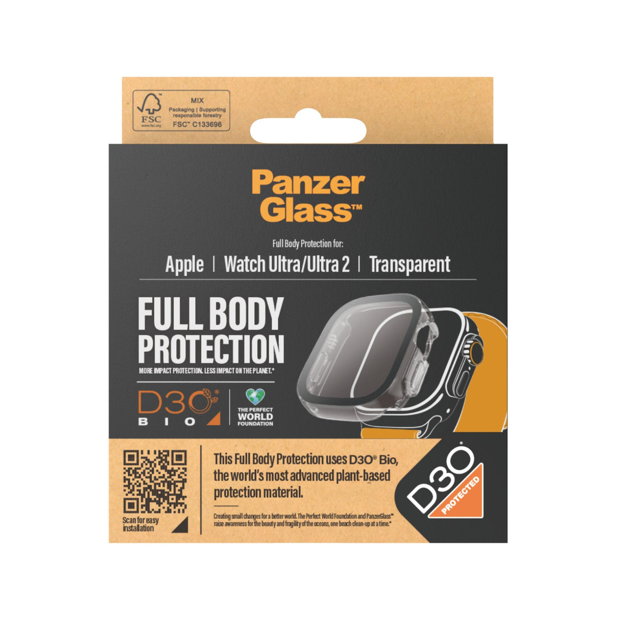 PanzerGlass Full Body - osłona do Apple Watch Ultra Ultra 2 49mm przeźroczysta