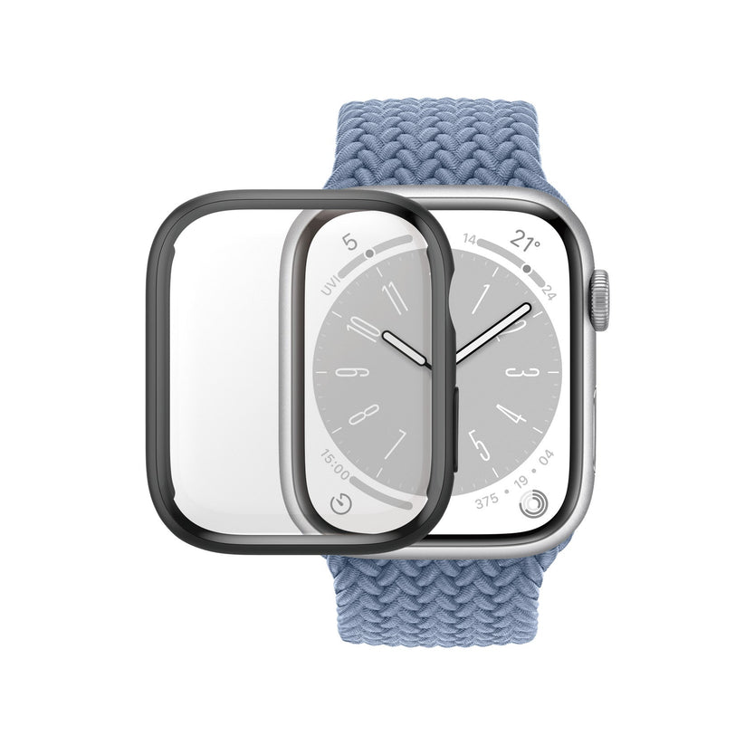 PanzerGlass Full Body - szkło antybakteryjne full body do Apple Watch 9 41mm czarna ramka