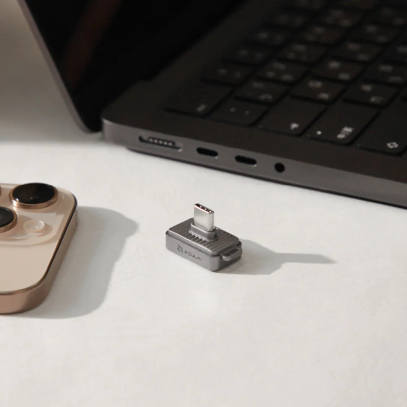 Pendrive ADAM elements iKlips S Nano Touch - pendrive USB-C z czytnikiem linii papilarnych 256GB SSD szary