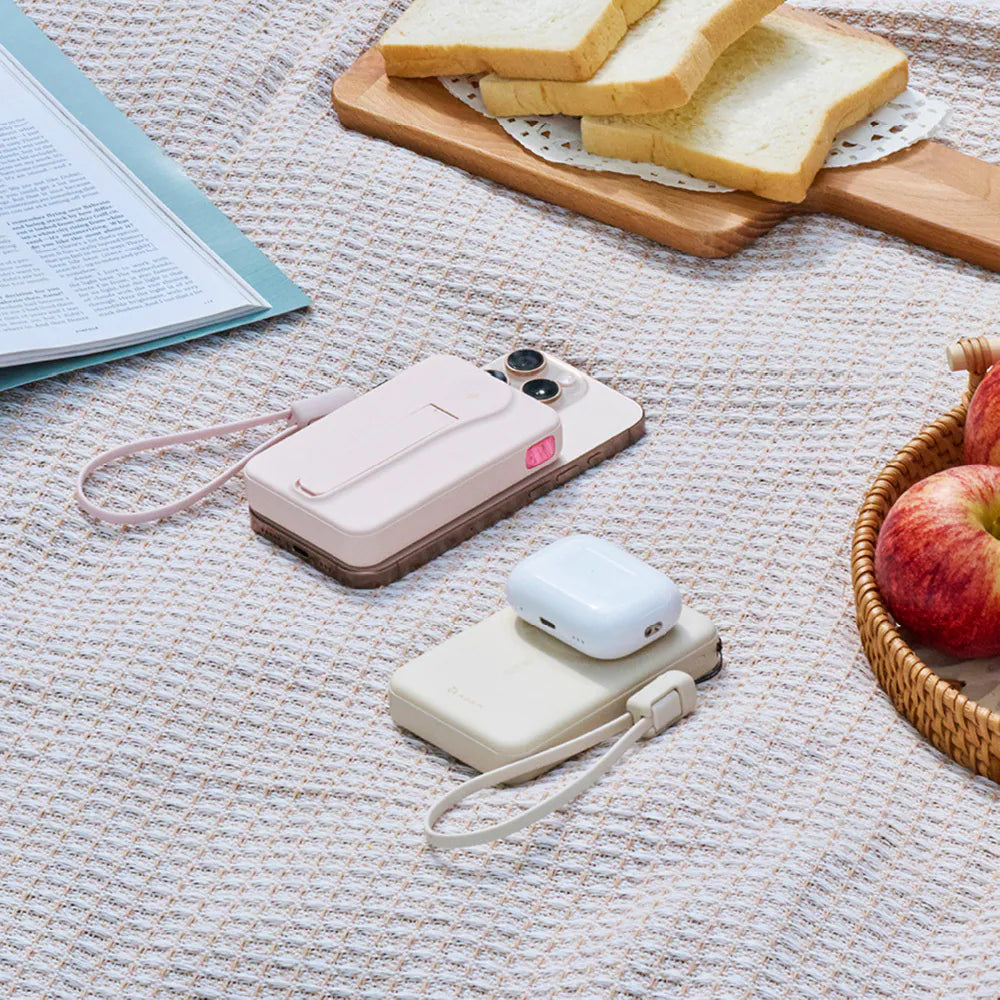 Adam Elements Vionta C2 Pro - magnetyczny powerbank bezprzewodowy do iPhone Apple Watch 10000 mAh różowy