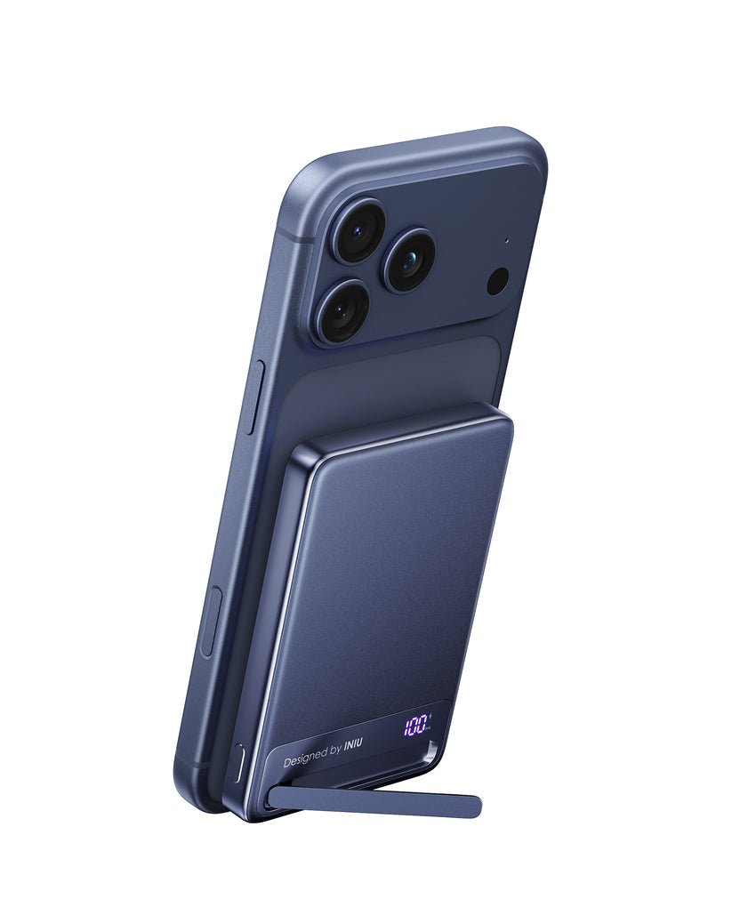 INIU Powerbank MagPro Slim - magnetyczny powerbank bezprzewodowy Qi 2.2 10 000mAh niebieski