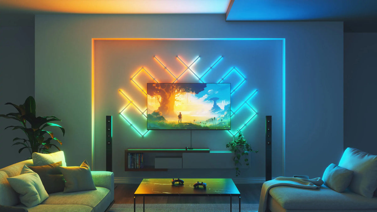System inteligentnego podświetlenia ekranu TV do 85'' (kamera, 5,2m taśmy LED) - Nanoleaf 4D TV Screen Mirror Lightstrips Starter Kit