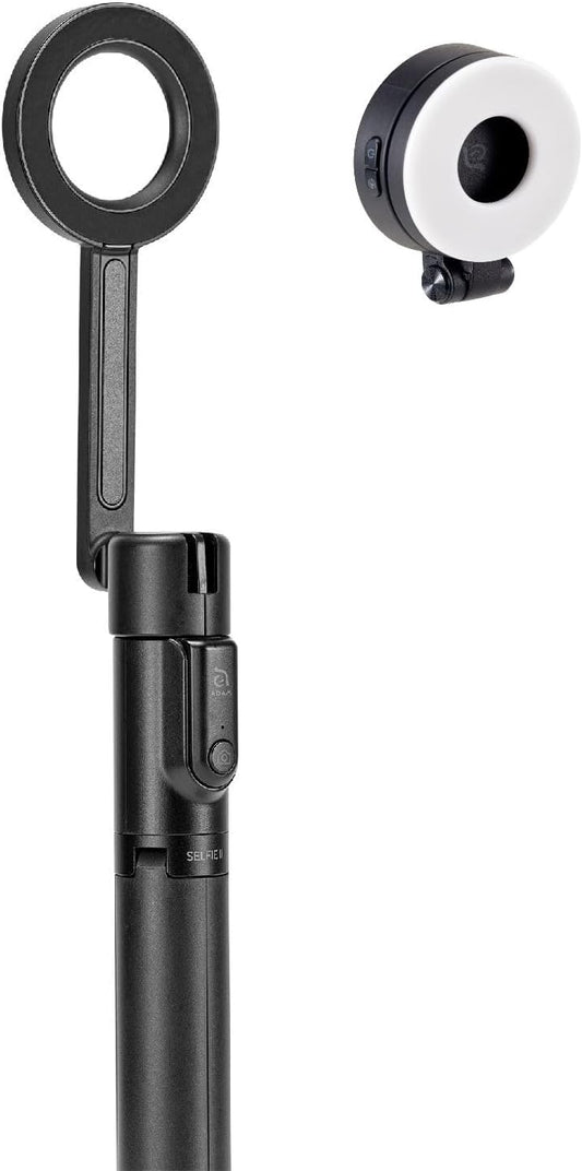 Adam Elements Selfie Pro - magnetyczny selfie stick bluetooth ze statywem i lampką LED czarny