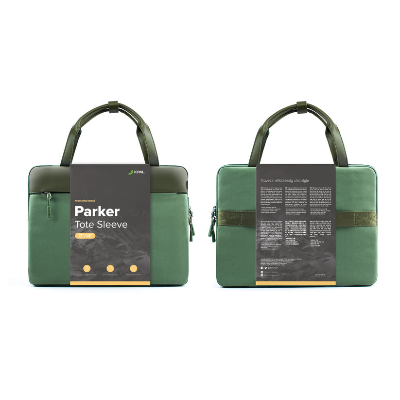 JCPal Parker Tote Sleeve - torba do MacBook 13 14" oliwkowa