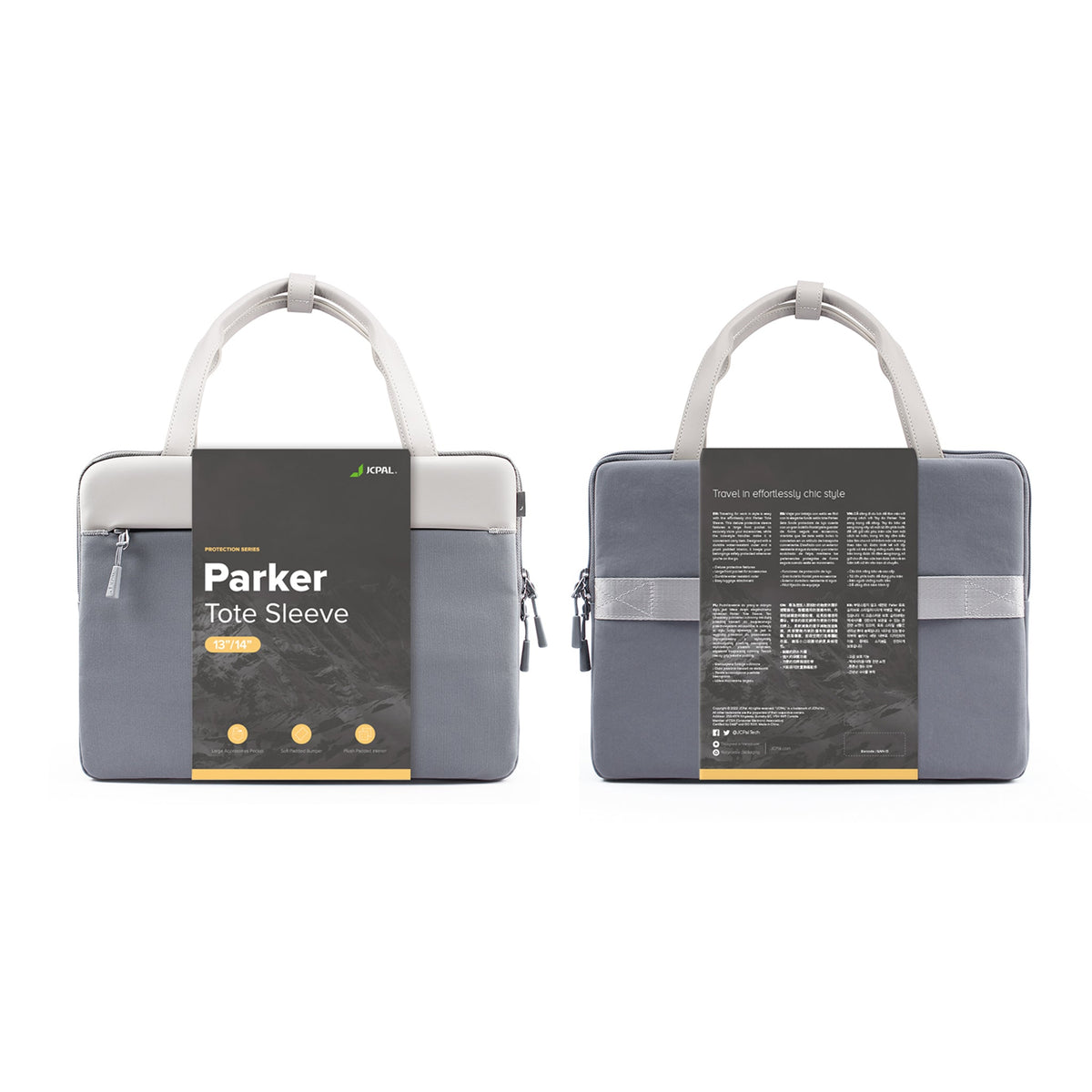 JCPal Parker Tote Sleeve - torba do MacBook 13 14" szara