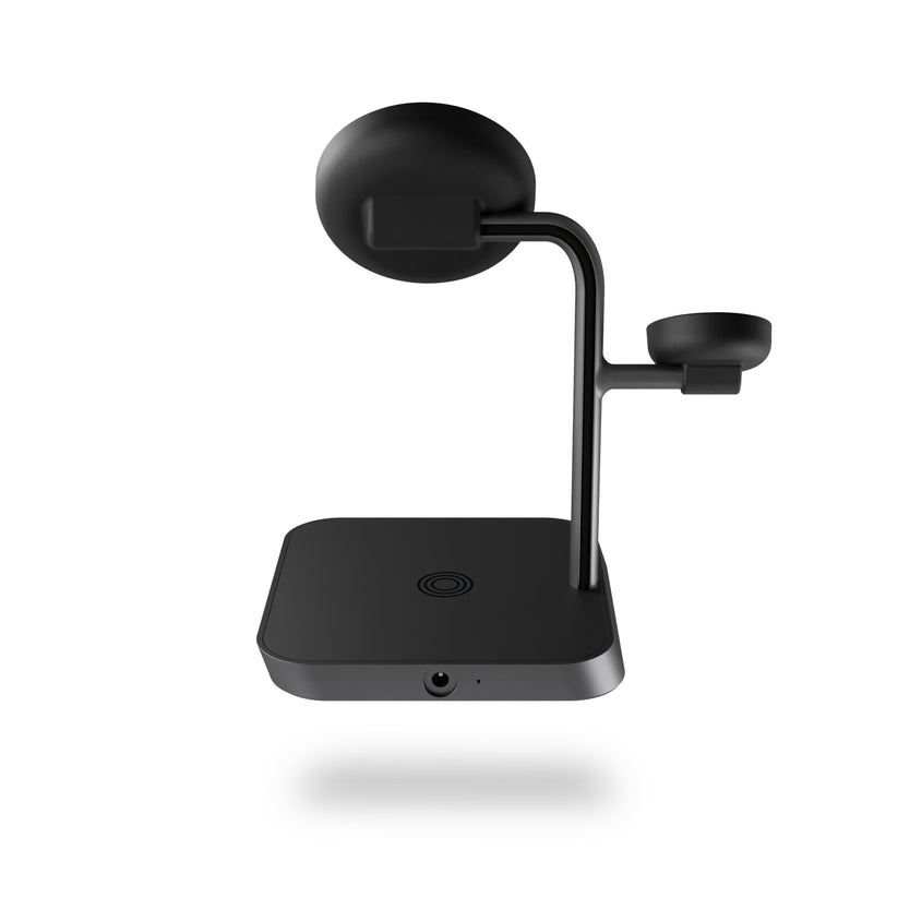 ZENS Office Charger Pro 3 - ładowarka bezprzewodowa Qi2 25W do trzech urządzeń kompatybilna z MagSafe czarna