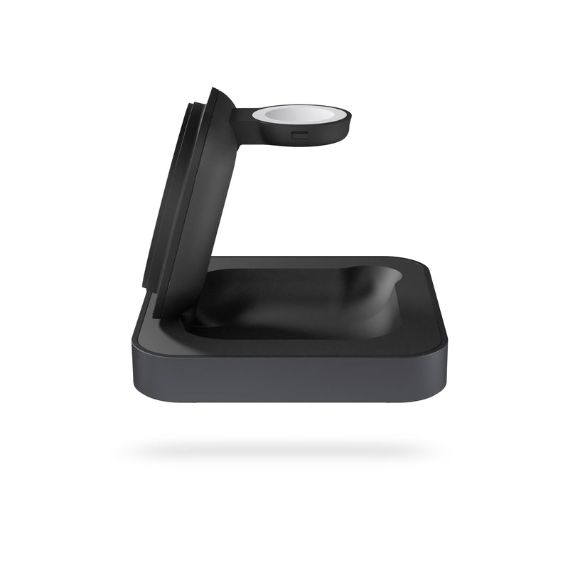 ZENS Nightstand Charger Pro 2 - ładowarka bezprzewodowa Qi2 15W do dwóch urządzeń kompatybilna z MagSafe czarna