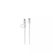 ER Power Dual Cable - kabel USB-C USB-C oraz Lightning MFI 1m biały