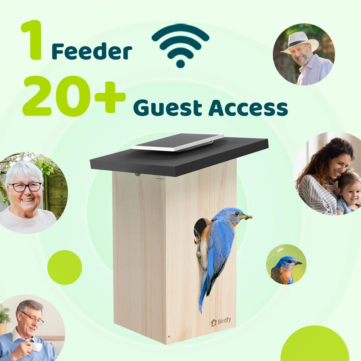 Birdfy House Ebony - inteligentny domek lęgowy z kamerą i panelem słonecznym