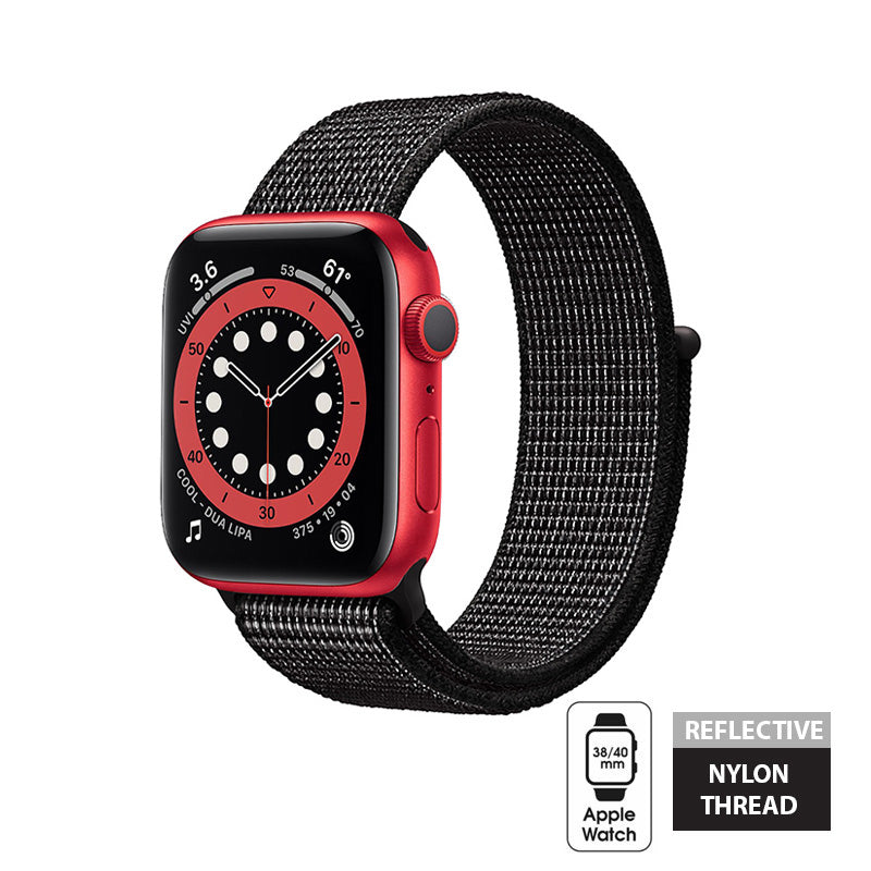 Crong Reflex Band - Pasek sportowy Apple Watch 38 40 41 42 mm czarny