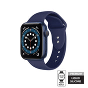 Crong Liquid Band - Pasek Apple Watch 44 45 46 49 mm granatowy
