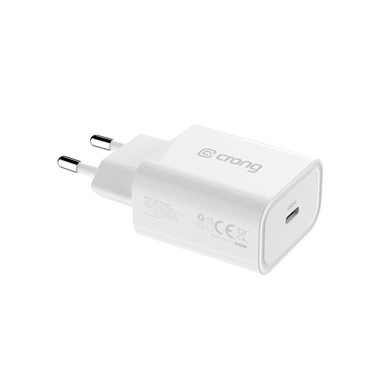 Ładowarka sieciowa Crong USB-C power delivery 20W biała