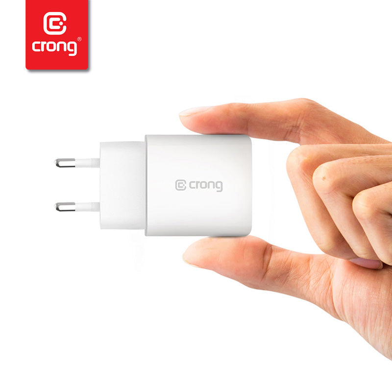 Ładowarka sieciowa Crong USB-C power delivery 20W biała