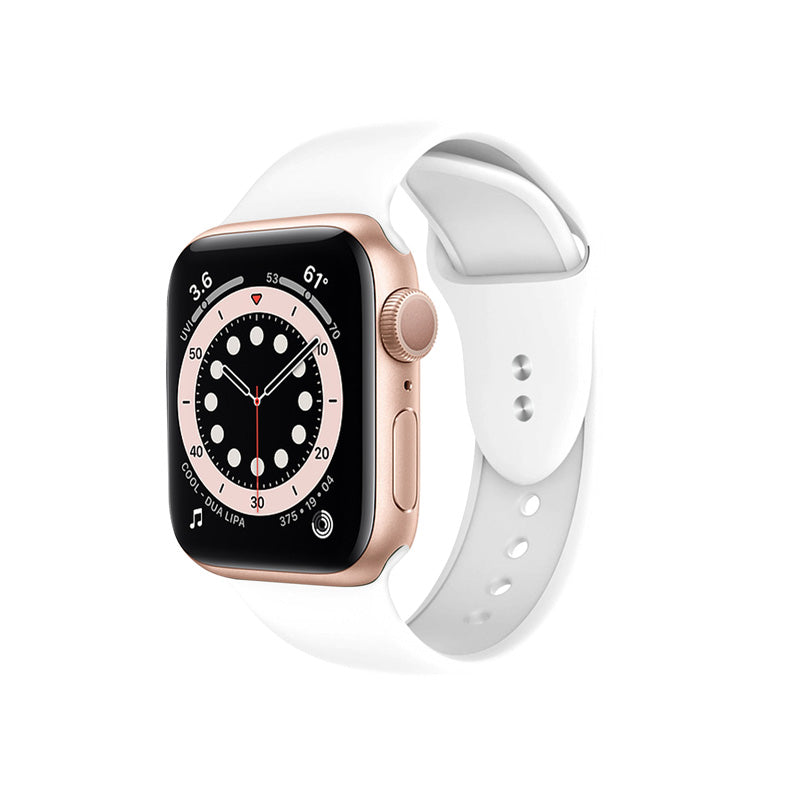 Crong Liquid - Pasek do Apple Watch 44 45 46 49 mm biały