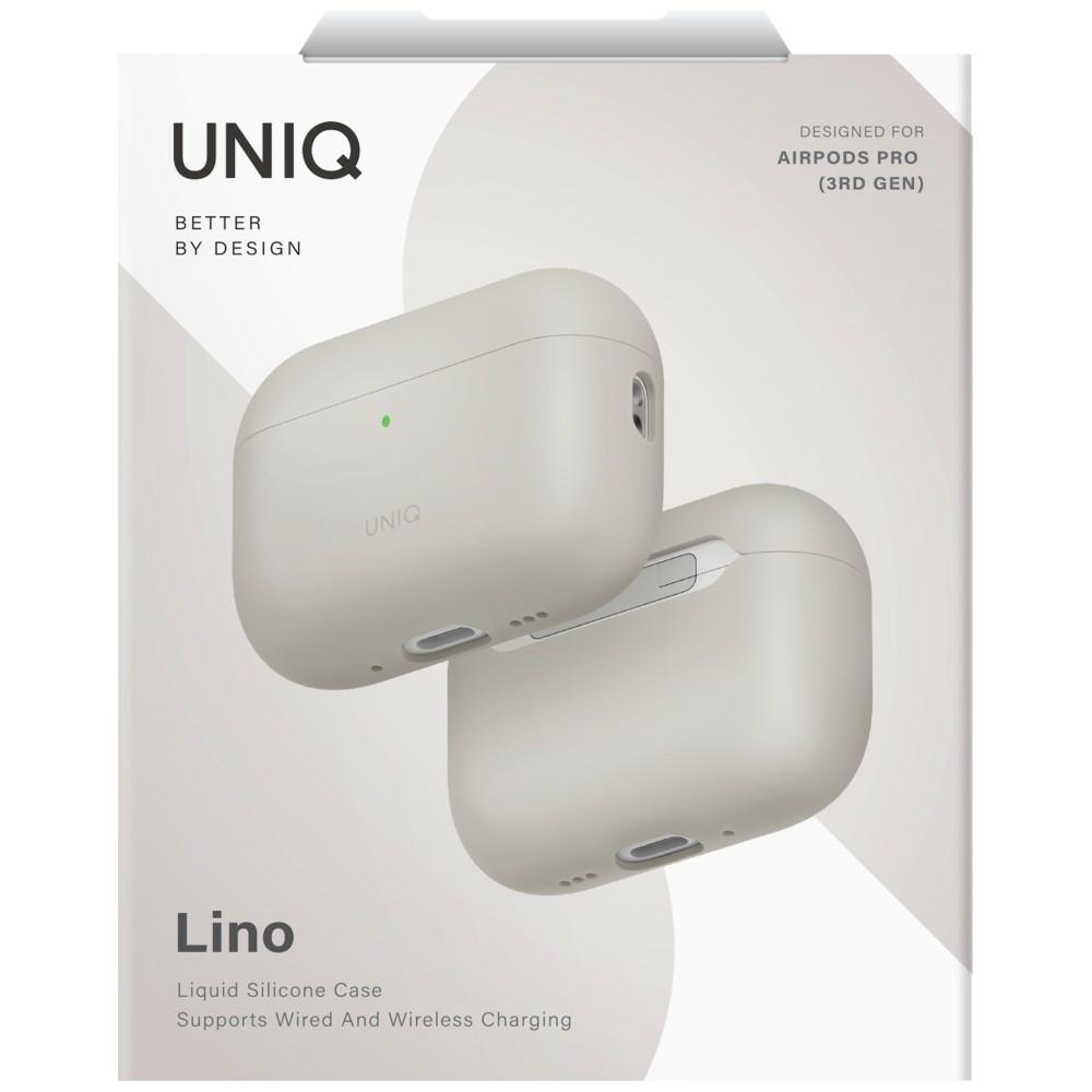 UNIQ Lino - etui silikonowe do AirPods Pro 3 beżowe