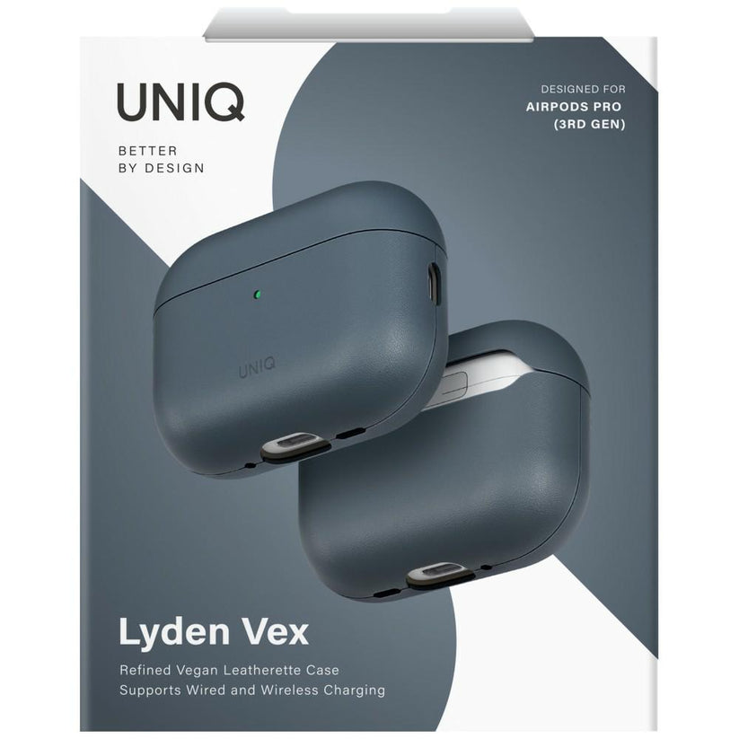 UNIQ Lyden Vex - etui z ekoskóry do AirPods Pro 3 niebieskie