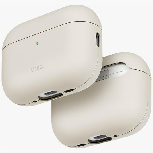 UNIQ Lyden Vex - etui z ekoskóry do AirPods Pro 3 kremowe