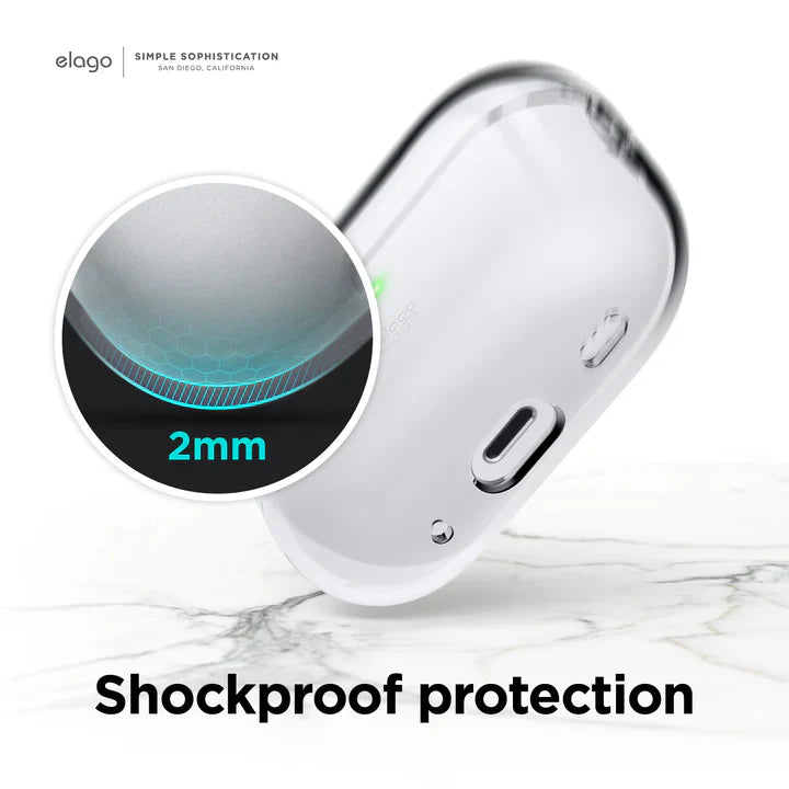 Elago AirPods Pro 2 Hang TPU Shell Case - etui z karabińczykiem do AirPods Pro 2 przeźroczyste