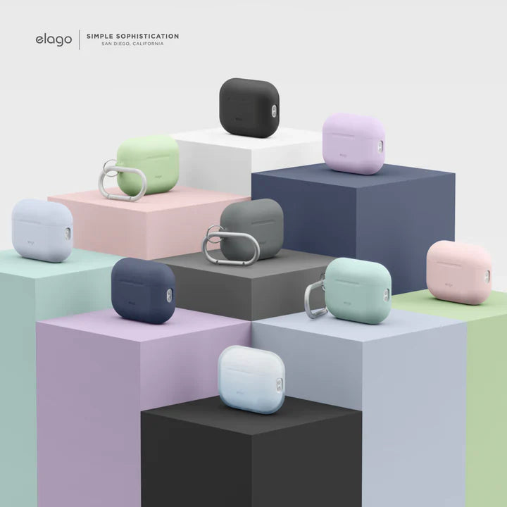 Elago AirPods Pro 2 Hang Silicone Case - etui z karabińczykiem do AirPods Pro 2 szare