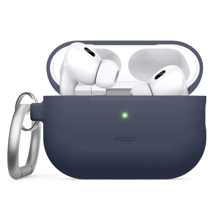 Elago AirPods Pro 2 Hang Silicone Case - etui z karabińczykiem do AirPods Pro 2 granatowe