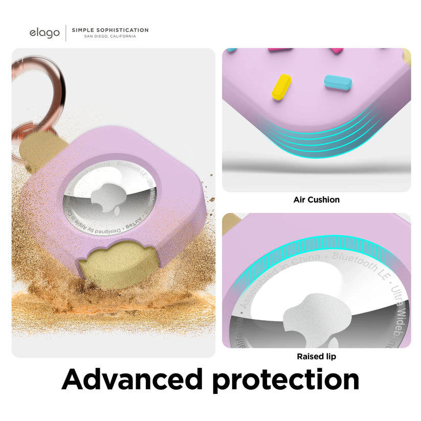 Elago AirTag Ice Cream Case - etui do AirTag lawendowe