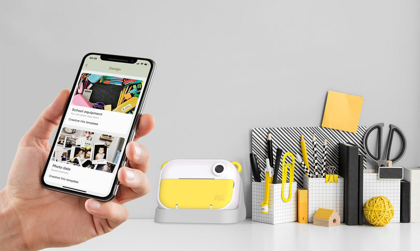 myFirst Camera Insta Wi - aparat natychmiastowy dla dzieci z drukarką i możliwością drukowania etykiet żółty