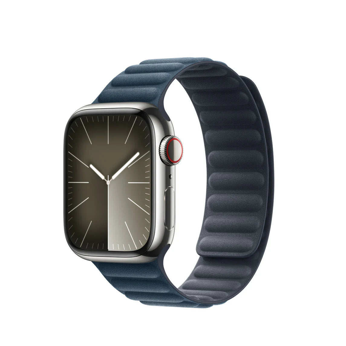 Apple Pasek karbowany magnetyczny w kolorze niebieskim do koperty 41 mm – rozmiar M L
