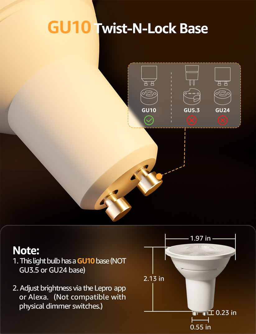 Lepro BP1 AI Smart Bulb GU10 - inteligenta żarówka GU10