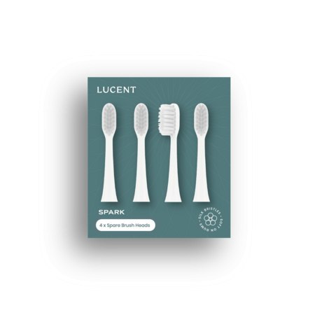 Be Lucent Spark Heads - wymienne szczotki 4 szt. white